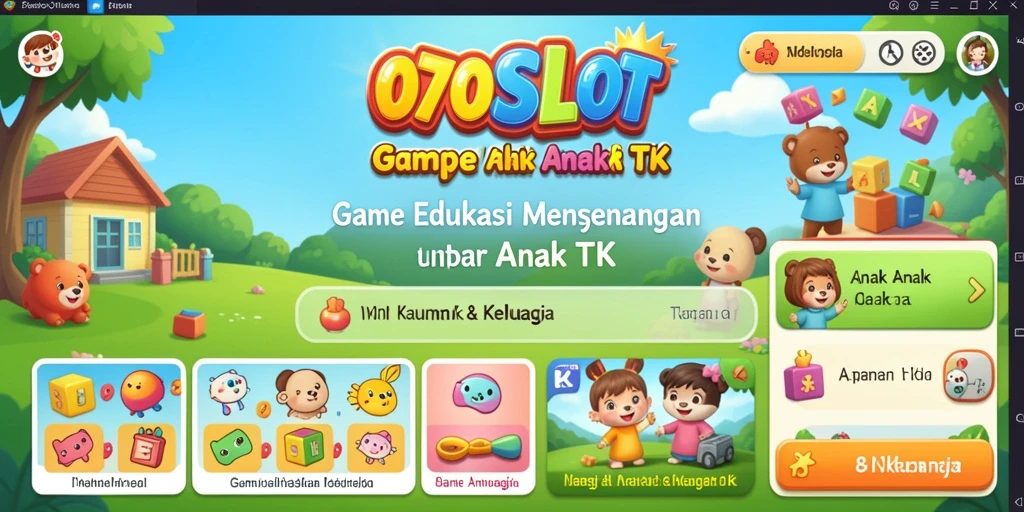 Antarmuka menarik dari aplikasi Game Anak TK 070SLOT.