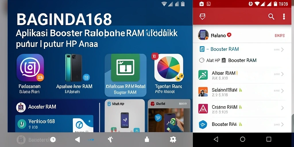 Antarmuka intuitif dari BAGINDA168 untuk Booster RAM yang efektif.