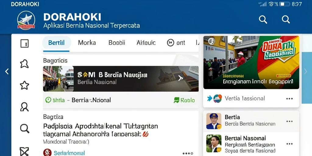 Tampilan antarmuka DORAHOKI yang informatif dan menarik.