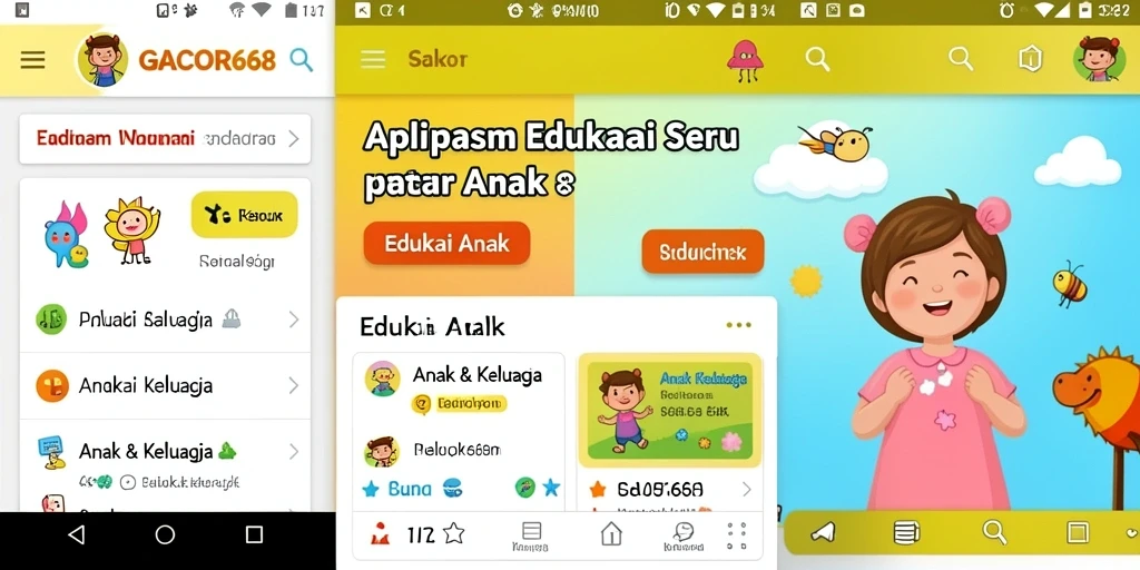 Tampilan antarmuka GACOR668 yang interaktif dan ramah anak.