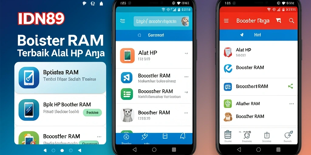 Tampilan antarmuka aplikasi IDN89 yang simpel dan fungsional.