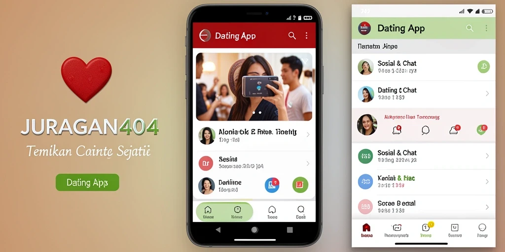 Tampilan antarmuka JURAGAN404 yang modern dan intuitif untuk mencari pasangan.