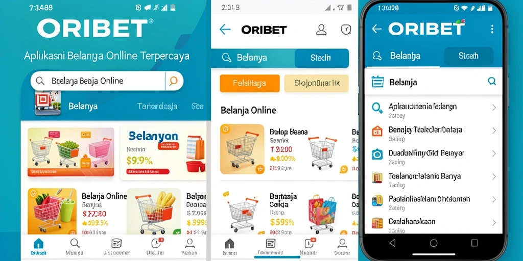Tampilan utama aplikasi ORIBET dengan fitur Belanja Online.