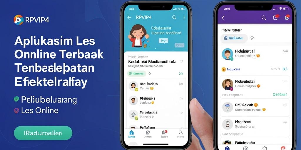 Antarmuka menarik RPVIP4 untuk Les Online yang interaktif.