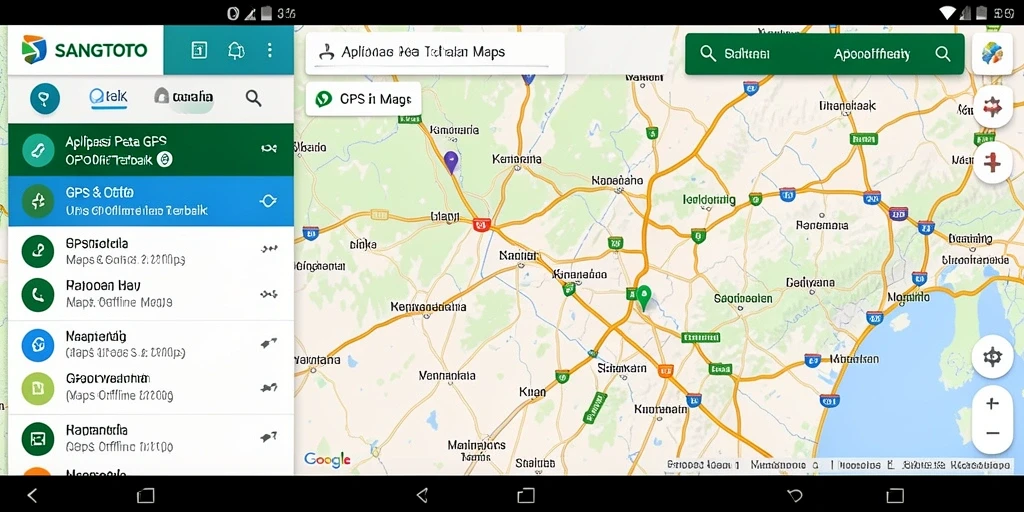 Antarmuka SANGTOTO yang minimalist dan fungsional untuk GPS Offline.