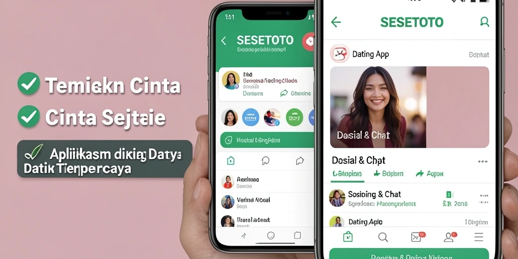 Tampilan antarmuka SESETOTO yang user-friendly untuk kencan online.