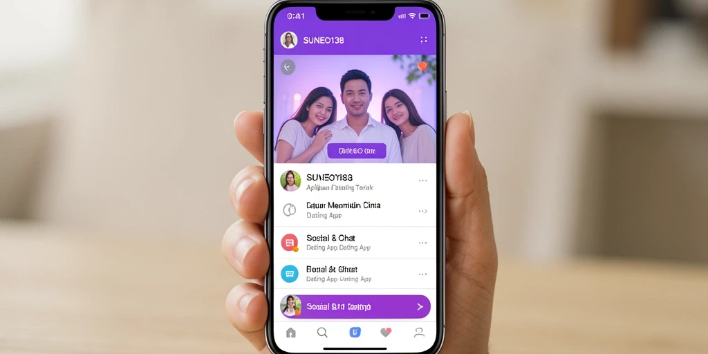 Tampilan antarmuka SUNEO138 menampilkan fitur kencan yang menarik dan modern.