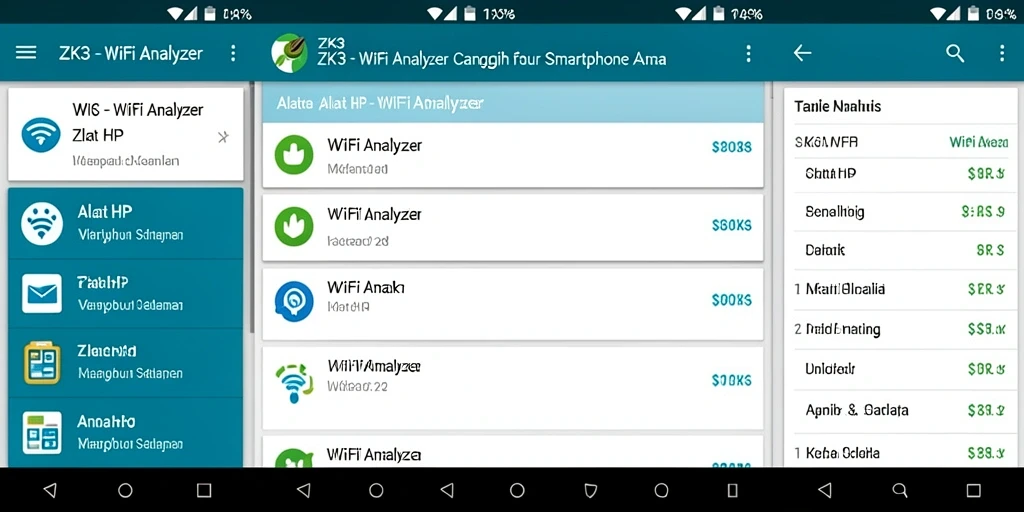 Antarmuka ZK3 menampilkan informasi analisis WiFi secara jelas dan efisien.